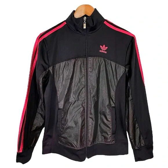 Adidas Black/Pink Athleisure Track Suit Jacket Pants Set GIRLS XL - Picture 14 of 15